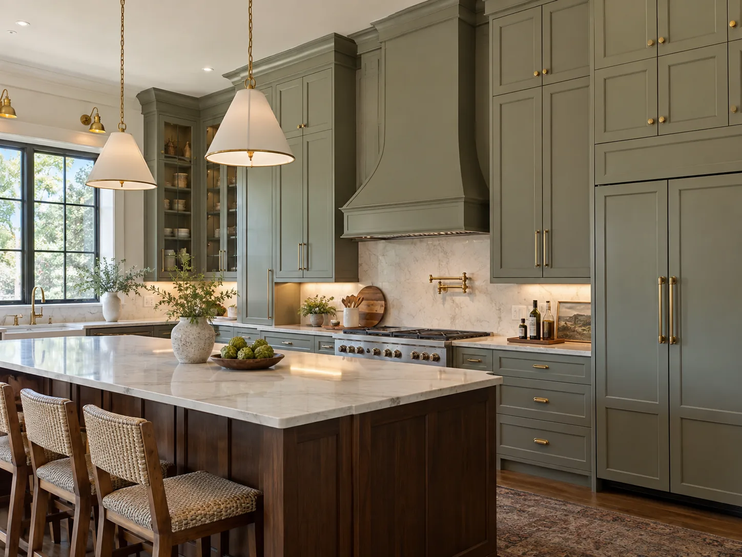 Full-height custom kitchen cabinets